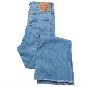 Levi's 726 High Rise Flare Women's Jeans Light of My Life Light Wash 28 Raw Hem